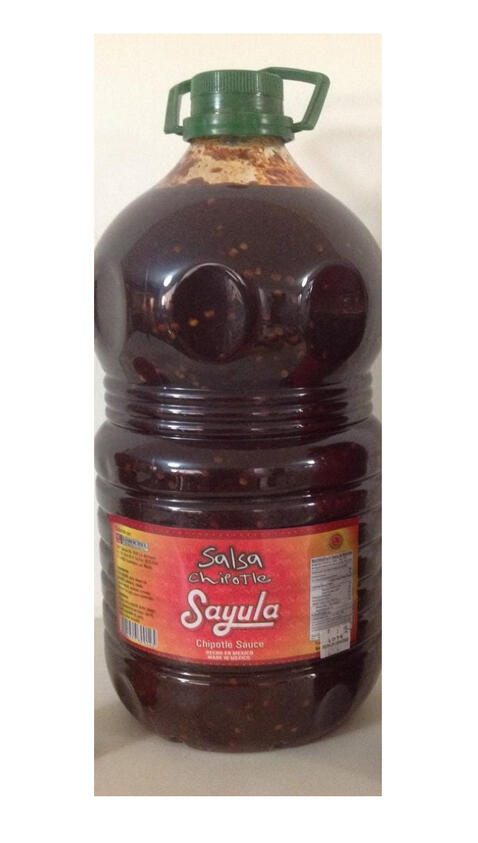 Salsa de chipotle sayula bidón de 5 litros, caja de 4 piezas a $1407.24