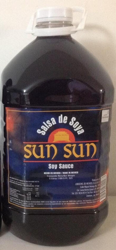 Salsa de soya sun sun bidón de 5 litros caja de 4 piezas a $975.54